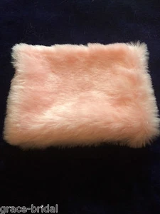 LUXURY PALE PINK FAUX FUR MUFF IN ASSORTED SIZES WINTER WARM*UK MADE/SELLER* - Picture 1 of 1