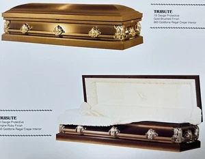 Vintage Reynoldsville Schatulle Druck Werbung HOMMAGE Gold gebürstet ODER Empire Rubin - Bild 1 von 3