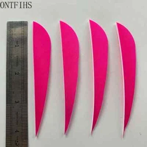 100PCS 4 Inch Parabolic Arrow Fletching Feathers Fletches RW LW - Picture 1 of 25