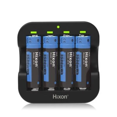 Hixon 1.5V 3500mWh Rechargeable Lithium AA Batteries & Charger for Blink Cameras - Image 1 of 4