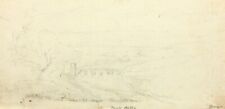 Milvische Brücke bei Rom, um 1870, Bleistift Romantik Unbekannt (19.Jhd)