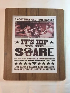 Insegna Legno Decoupage Old Time Quadrata Danza Targa Wall Art Home Decor - Foto 1 di 4