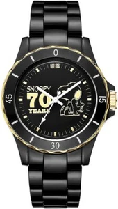 PEANUTS Snoopy 70th Anniversary Diamond Watch Premium 2000pieces Limited black - Picture 1 of 6