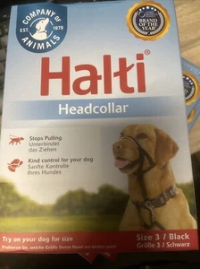 Halti HeadCollar For Dog Stops Pulling Size 3 Black New - Picture 1 of 1