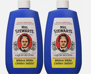 Mrs. Stewart"s CONCENTRATED LIQUID BLUING Whiten White Clothes Safely TWO pack - Picture 1 of 4