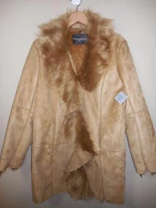 BAGATELLE Camel Kunstfell drapierter Mantel XL Neu mit Etikett - Bild 1 von 4