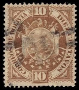 BOLIVIA 43 (Mi41i) - Coat of Arms "London Print" (pa68329) - Picture 1 of 1