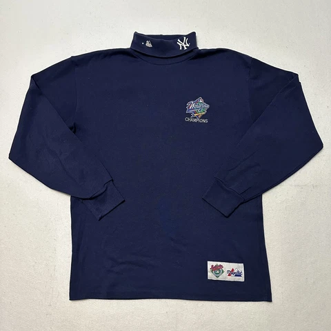 Vintage Majestic New York Yankees Turtleneck Sweater Shirt Jeter Judge 1998 XL Cover