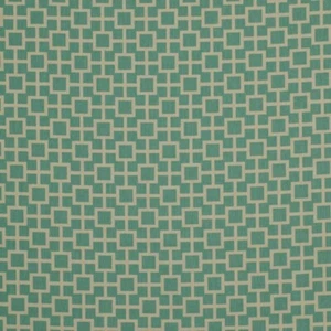 Cotton fabric, 60 yard roll, 54" width, Drapery, Moroccan_square Turquoise - Picture 1 of 3