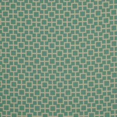 Cotton fabric, 60 yard roll, 54" width, Drapery, Moroccan_square Turquoise - Image 1 of 3