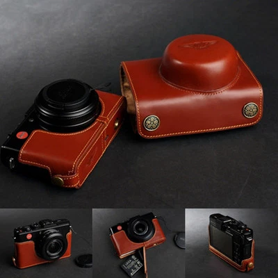 Genuine real Leather Full Camera Case bag Cover for Leica D-LUX6 Bottom Openning - Image 1 of 4