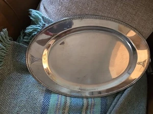1930 Medality 15"Platter ONEIDA Silverplate Rare MID century ART Deco - Picture 1 of 7