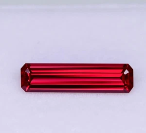 4.75 Ct GIE Certified Natural Mozambique Red Ruby Emerald Cut Loose Gemstone - Picture 1 of 2
