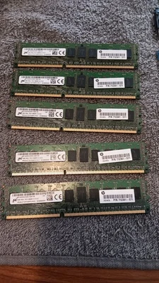 Micron 20GB (5X4GB) 1RX4 ECC DDR3 PC3-14900R RAM Not Tested - Image 1 of 2