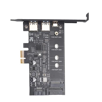 PCI-E to USB 3.0 PCI Express Card Incl.1 USB C and 2 USB A Ports, M.2 NVME6134 - Image 1 of 4