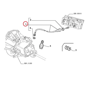 Câble Flexible Compteur De Kilomètres Fiat Panda Original 7704530 - Picture 1 of 1