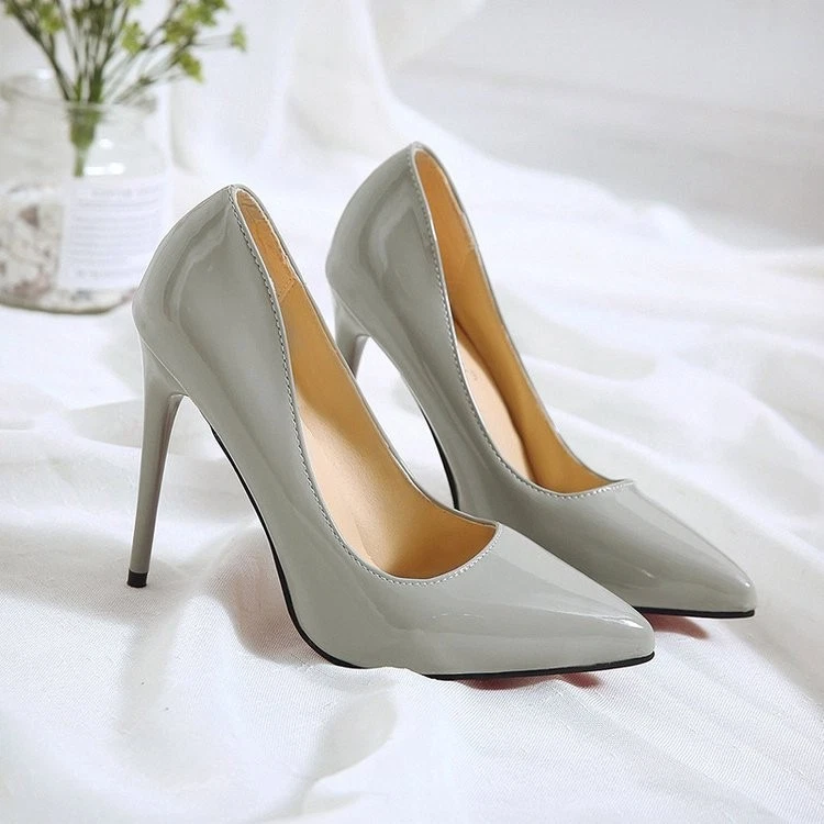 Новый заостренный Stiletto каблуках сексуальный неглубокий рот одиночный туфли большого размера - Изображение 1 из 1