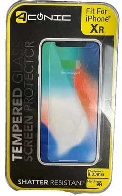 Protetor de tela de vidro temperado Aconic compatível com iPhone Xr® .33mm dureza 9H - Imagem 1 de 2