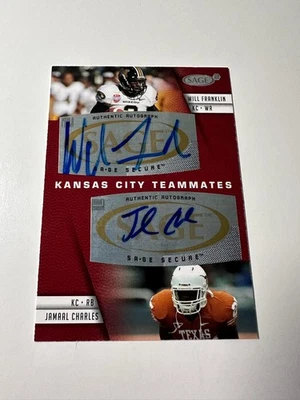 2008 SAGE Squared Jamaal Charles Will Franklin Dual Auto RC #A-31 Rookie - Image 1 of 2