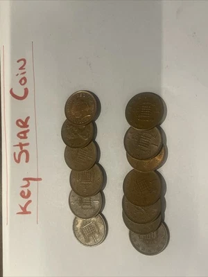 4 X Un Penique Nuevo 1986 Reino Unido GB 🇬🇧 Moneda 🪙 Isabel II Británico 1 Penique Foto 1 de 4