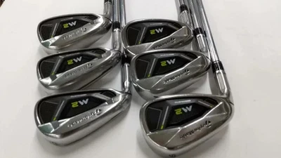 TaylorMade M2 2017 lefty Iron Set 6-9,Pw,Aw 6pc Flex Stiff REAX 90 Steel - Image 1 of 4
