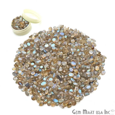Labradorite Wholesale Gemstones 100% Natural Semi-Precious Loose Gems, 4-8mm - Image 1 of 4
