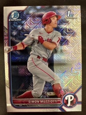 2022 Bowman - Chrome Prospects Mojo Refractor #BCP-40 Simon Muzziotti (RC) - Image 1 of 2