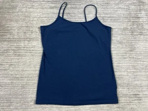 Time and Tru Top Womens Large Blue Sleeveless Tank Cami Cotton Blend - Picture 1 of 12