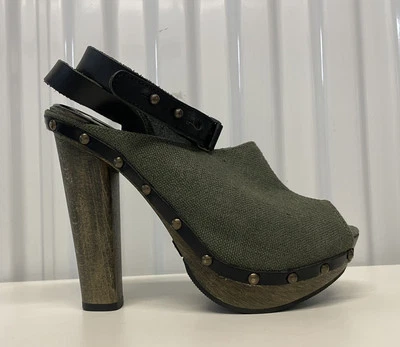 $250 Diesel Moody Woody Yumu Studded Peep-Toe Mules Y00412 Women’s Size EU 37 - Image 1 of 4