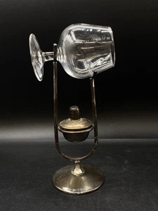 Leonard Hong Kong Silverplate Brandy Warmer w/ Snifter 10" Tall Barware - Picture 1 of 14