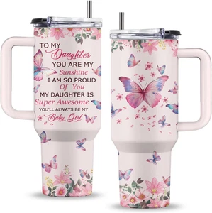 Daughter Birthday Gifts, 40 Oz to My Cup with Handle 40 OZ - Picture 1 of 7