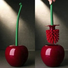1pc Cherry Shape Toilet Brush Holder Set Bathroom Cleaning Brush - NEW