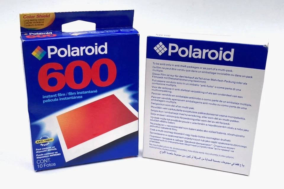 2x Vintage Polaroid 600 Instant film packs, 20 Photos NEW/SEALED Exp 8/05, 12/04 - Image 1 of 2