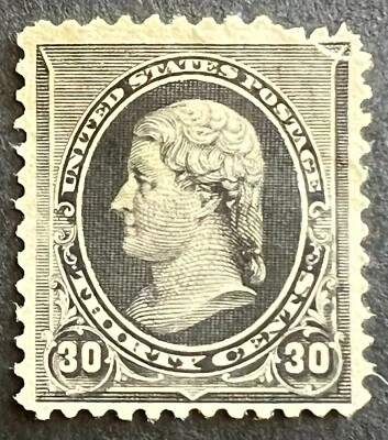 Scott#: 228 - Thomas Jefferson 30¢ ABNC 1890 sello único sin usar con certificado PSE 2023 Foto 1 de 3