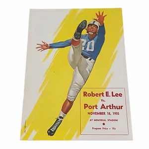 VTG High School Football Program Robert E Lee vs Port Arthur November 18 1955 - Picture 1 of 3