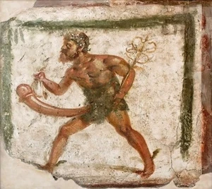 PRIAPUS WITH ATTRIBUTES OF MERCURY FRESCO ART GICLEE PRINT FINE CANVAS - Picture 1 of 4