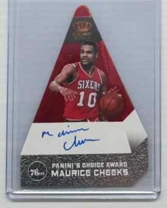 2011-12 Panini Crown Royale Maurice Cheeks Red Panini's Choice Award Auto #65/74 - Picture 1 of 2