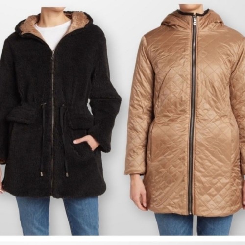 Giacca Kate Spade reversibile trapuntata orsacchiotto con cappuccio e zip intera Taglia S