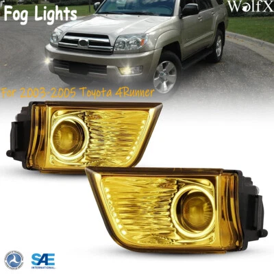 Fog Lights for 2003-2005 Toyota 4 Runner Yellow Projector Driving Lamps Bulbs - Image 1 of 4