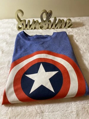 MARVEL AVENGERS CAPTAIN  AMERICA Kids Boys Graphic Shirt , Long Sleeve, LARGE - Image 1 of 4