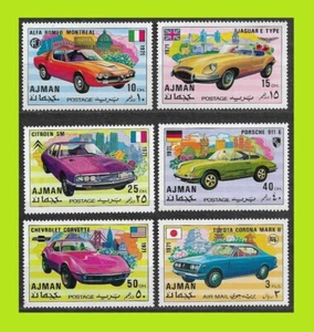 (2) Coches deportivos Ajman 1971 - Serie completa 6 estampillas - MNH - Imagen 1 de 2