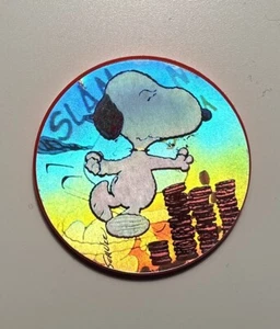 Snoopy Coins Holographic Neon Pink/Orange Pog United Feature Syndicate - Picture 1 of 8