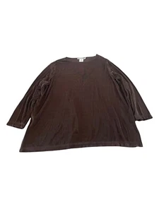 Jessica Holbrook Women's Slinky Tunic Traveler Shirt Sz 2x Brown RN # 53048 NWT - Picture 1 of 11