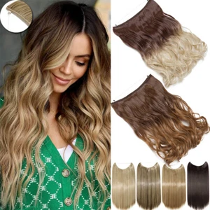 Thick One Piece Secret Wire Headband No Clip in for Human Hair Extensions Long - Picture 1 of 44