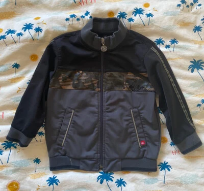 Quiksilver Jacket Toddler Kids Size 3T  ZIP Up Black Grey Brown Camouflage - Изображение 1 из 4