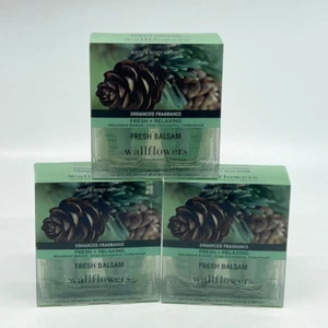 Bath & Body Works Fresh Balsam Wallflowers Fragrance Refill 0.8 oz 6-pack - NEW - Picture 1 of 7