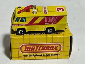 1983 Matchbox Metro Airport Foam Tender, MB 54, Yellow, 1/64 - Picture 1 of 4