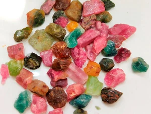119 Cts 100% Natural Tourmaline Multi Color Rough Loose Thanksgiving - Picture 1 of 1