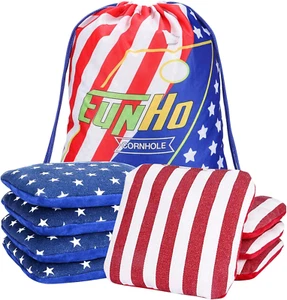 Dual Sided Cornhole Bags Regulation Set of 8 for Tossing Game - Picture 1 of 12