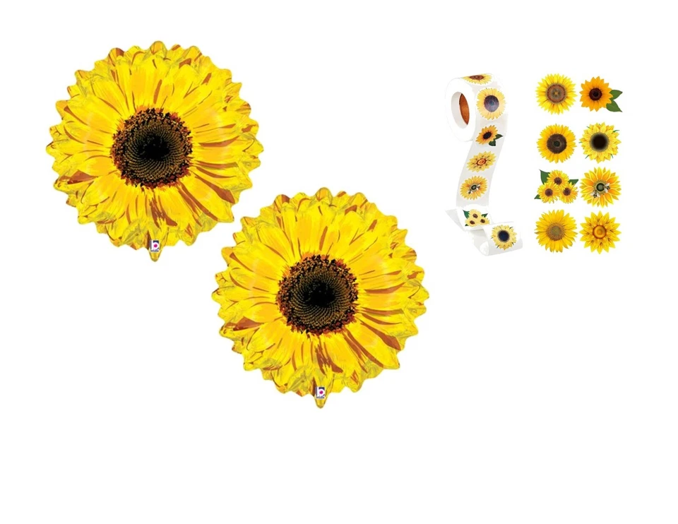 Juego de 2 Globos Girasol 24"" Decoraciones Fiesta Cumpleaños Foto 1 de 1